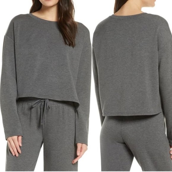 Nordstrom | BP Cozy Grey Pullover Long Sleeve Top - Picture 1 of 9